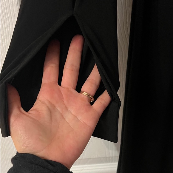 Zara Wednesday style high collar Black Long Sleeve Dress - Picture 5 of 6